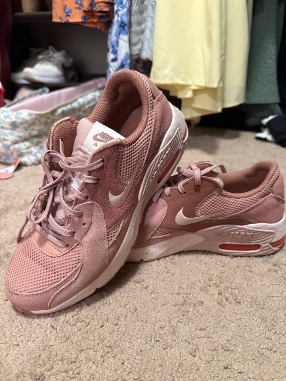 Nike Women's Air Max Dusty Rose and Light Pink Sneakers